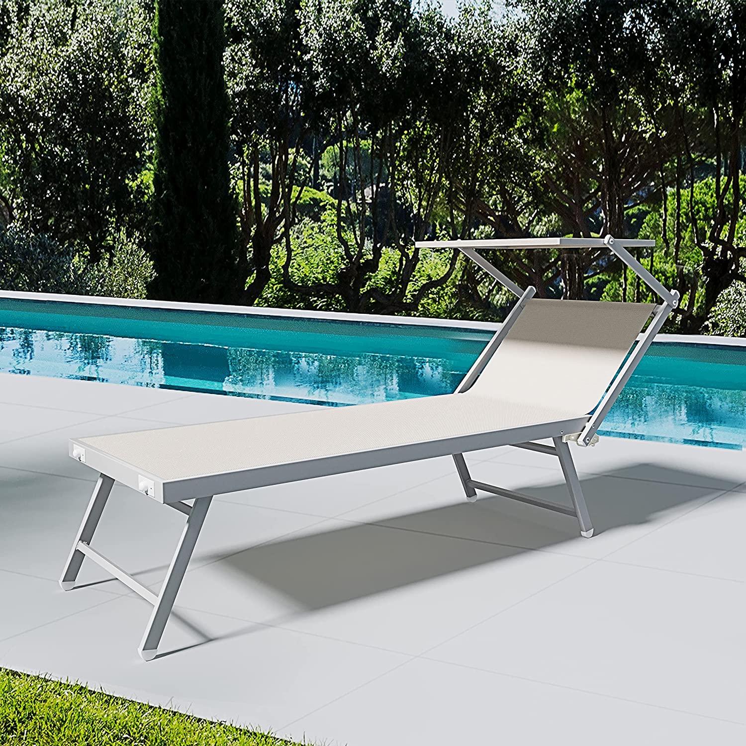 Coppia Di Lettini Beige Prendisole Pieghevole Professionale In Alluminio Tettuccio Orientabile Tettino Parasole Sdraio Lettino Prendi Sole Mare Spiaggia Piscina Giardino 182 X 60 X 38 Cm 11 Coppia Di Lettini Beige Prendisole Pieghevole Professionale In Alluminio Tettuccio Orientabile Tettino Parasole Sdraio Lettino Prendi Sole Mare Spiaggia Piscina Giardino 182 X 60 X 38 Cm -OUTSUN Giardino Negozio AAHKMJXYDAFdJAOAIMEbOAch7w5JgkD56B5b mYl T9Isf4DCJN 5REyQjePMyCh ltBtoxu