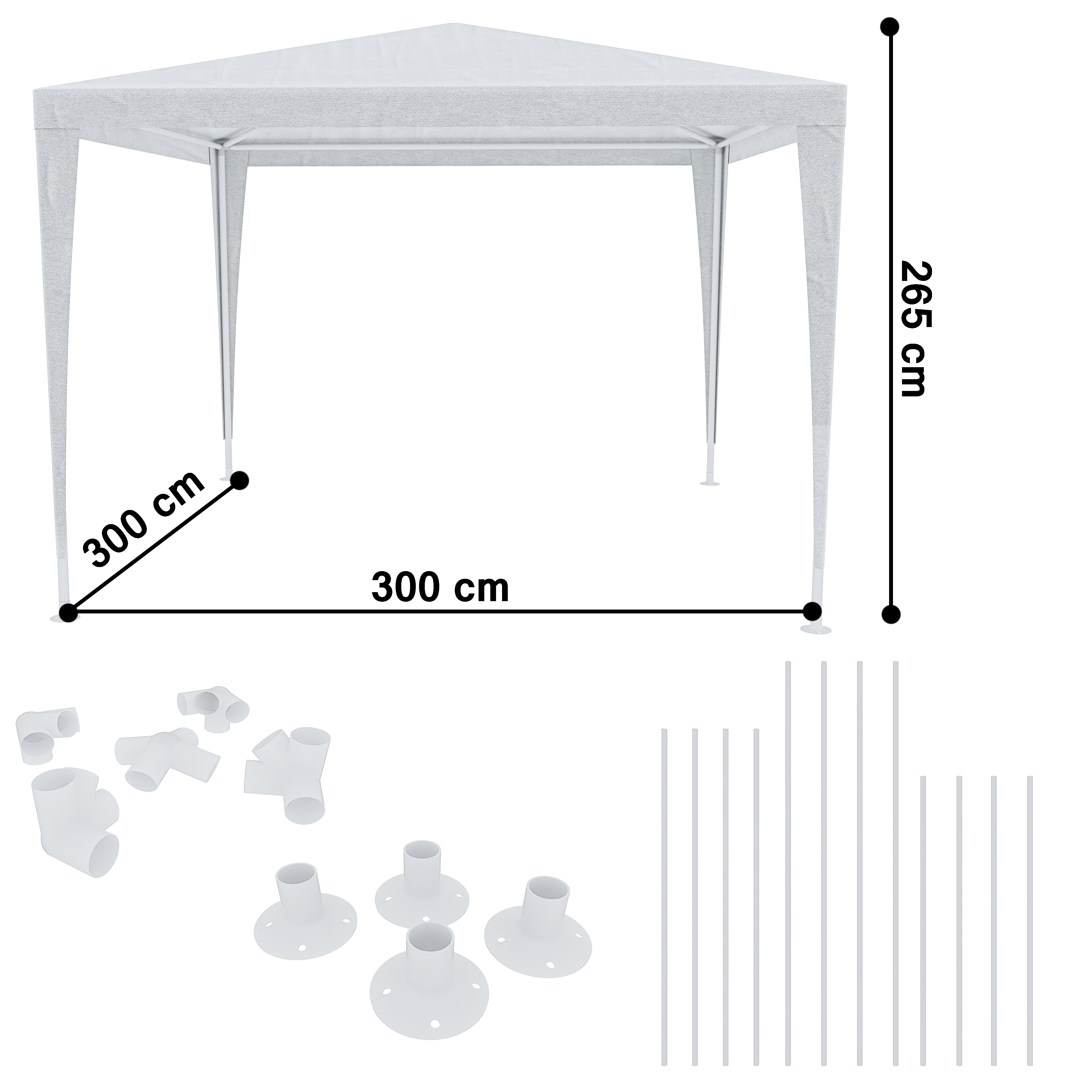 Gazebo 3 X 3 Metri Struttura In Acciaio Copertura In PE 110 Gr/m² Impermeabile Idrorepellente Resistente Raggi Solari UV Tenda Ombrellone Per Fiere Pic Nic Campeggio Esterno Giardino Piscina Bianco 16 Gazebo 3 X 3 Metri Struttura In Acciaio Copertura In PE 110 Gr/m² Impermeabile Idrorepellente Resistente Raggi Solari UV Tenda Ombrellone Per Fiere Pic Nic Campeggio Esterno Giardino Piscina Bianco -Vendite VIDAXL AAHKMJXYDAFdJAOAIMEbOAch7w5JgkD56B5b mYl T9Isf4DCJN 5REyQjePMyCh luu0LPx1CwyB13gljfhsMAwqIz19Zdo