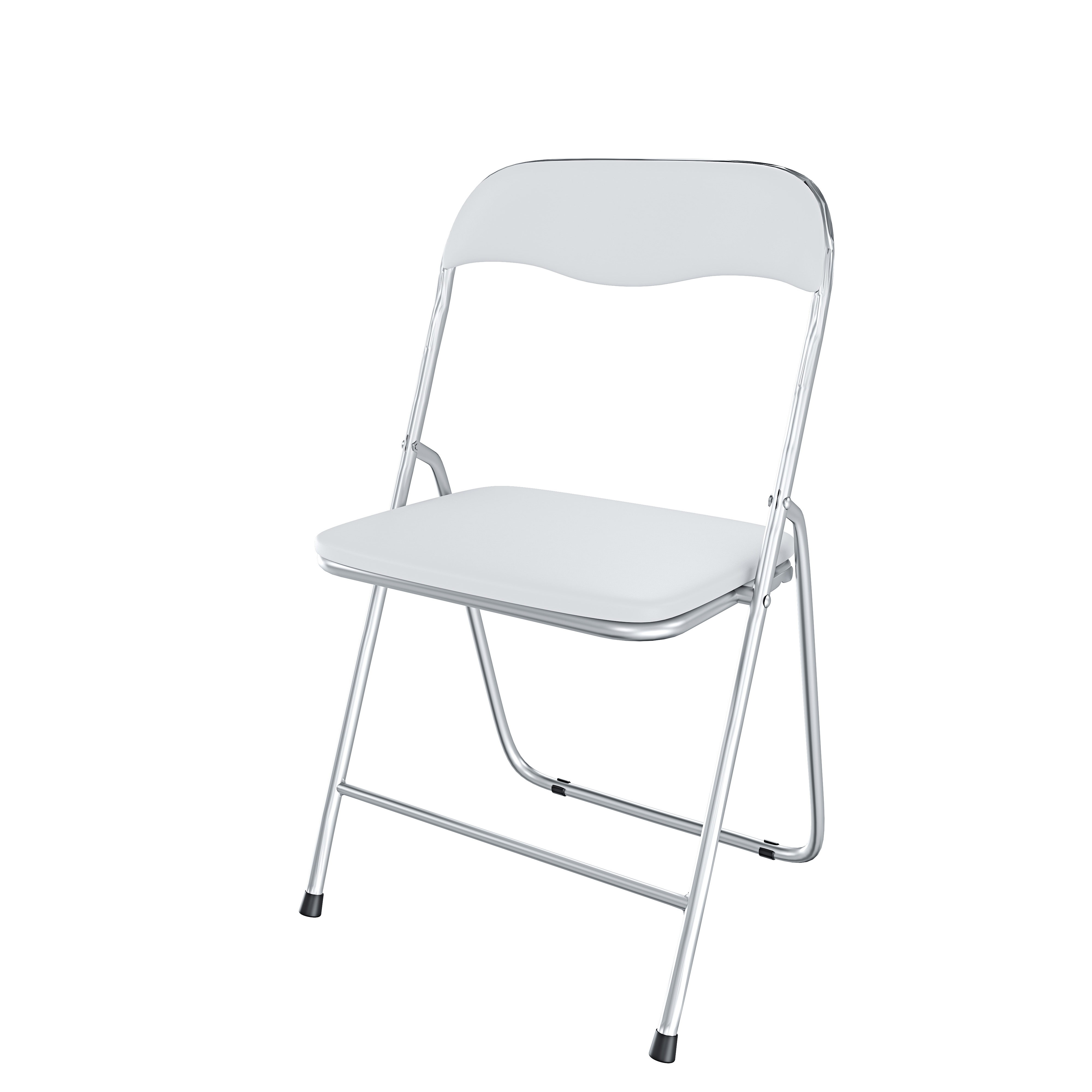 Set Di 8 Sedie Pieghevoli In Metallo Con Rivestimento PVC - Per Interno Ed Esterno, Nero - Foto 6